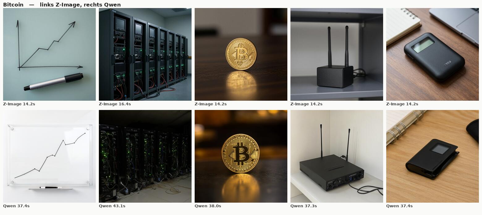 Bitcoin: top Z-Image, bottom Qwen